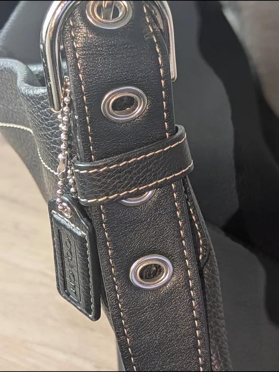 Coach Leather Pebble Black Shoulder bag K1276-F15064 - Picture 9 of 16